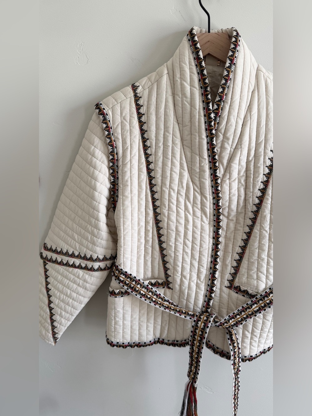 Magaschoni Cotton Quilted Tie Jacket - Picture 7 of 11